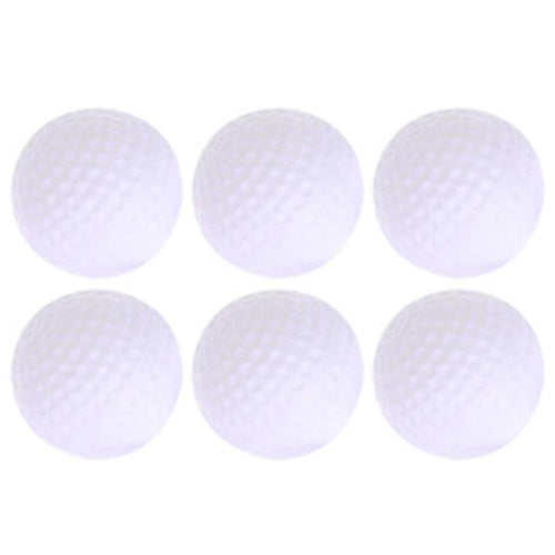 6pcs Golf Practice Balls Plastic Hollow Out Sports White Round Golf Balls