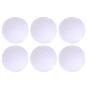 6pcs Golf Practice Balls Plastic Hollow Out Sports White Round Golf Balls