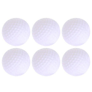 6pcs Golf Practice Balls Plastic Hollow Out Sports White Round Golf Balls