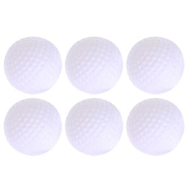 6pcs Golf Practice Balls Plastic Hollow Out Sports White Round Golf Balls