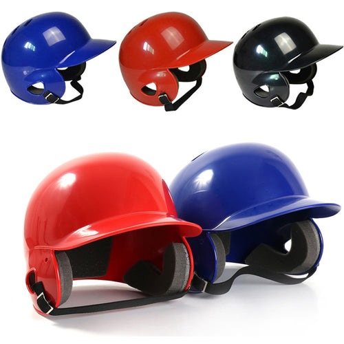 Unisex General Baseball Helmet Breathable Double Ears Protection Baseball Sports Helmet Head Guard 55-60 CM Head Black Red Blue