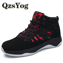 Load image into Gallery viewer, QzsYog High Top Sport Basketbalul Shoes Men Basketball Shoes Outdoor Athletic Cushion Sneakers Ankle Boots Basketbol Ayakkabi Red