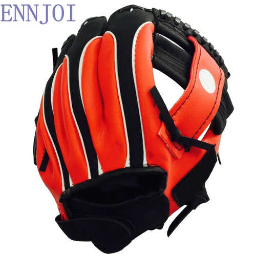 9.5 inch red colour children left hand high quality baseball glove non-slip super soft wear-resisting harmless