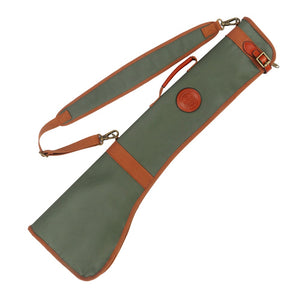 Tourbon Retro Golf Club Carrier Pencil Style Golf Gun Bag Fleece Padded Clubs Cover 80CM Waxed Water Repellent Canvas & Leather