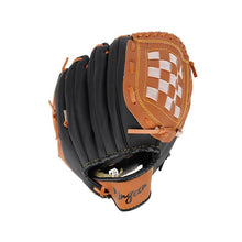 Load image into Gallery viewer, PVC leather Brown Baseball Glove 10.5&quot;/11.5&quot;/12.5&quot; Softball Outdoor Team Sports Left Hand Baseball Practice Equipment