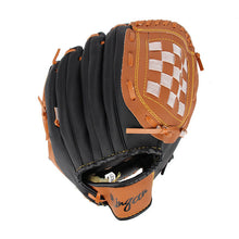 Load image into Gallery viewer, PVC leather Brown Baseball Glove 10.5&quot;/11.5&quot;/12.5&quot; Softball Outdoor Team Sports Left Hand Baseball Practice Equipment