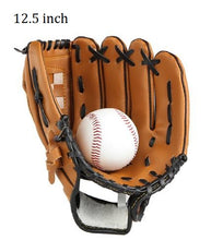 Load image into Gallery viewer, PVC leather bluebrownblack 10.5&quot;/11.5&quot;/12.5&quot; Softballs Outdoor Team Sports baseball gloves for men women kids Practice Equipment