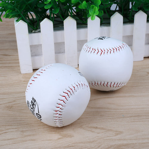 2Pcs White Leather Training Baseballs Softball Baseball Bat Soft Baseball Balls Training Exercise Baseball Balls Outdoors Sports