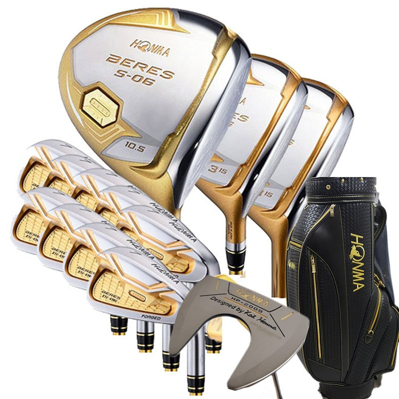 Golf Clubs Complete Set Honma Bere S-06 4 star golf club sets Driver+Fairway+Golf iron+putter (14piece) + Golf bag