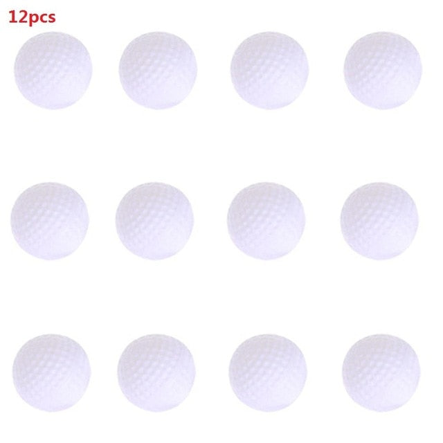 12pcs 6pcs Golf Ball Plastic Hollow Out Sports Training Tennis White Golfball Round Practice Golf Accessories for Outdoor Play