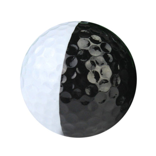 Golf Ball Black and White Synthetic Rubber Resin Golfing Practice Two Piece Balls Present Gift