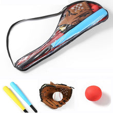 Load image into Gallery viewer, Kids Super Safety Foam  Baseball Bat &amp;  Baseball Gloves Outdoor Exercise Training Baseball Set with Bag