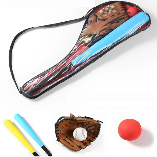 Kids Super Safety Foam  Baseball Bat &  Baseball Gloves Outdoor Exercise Training Baseball Set with Bag